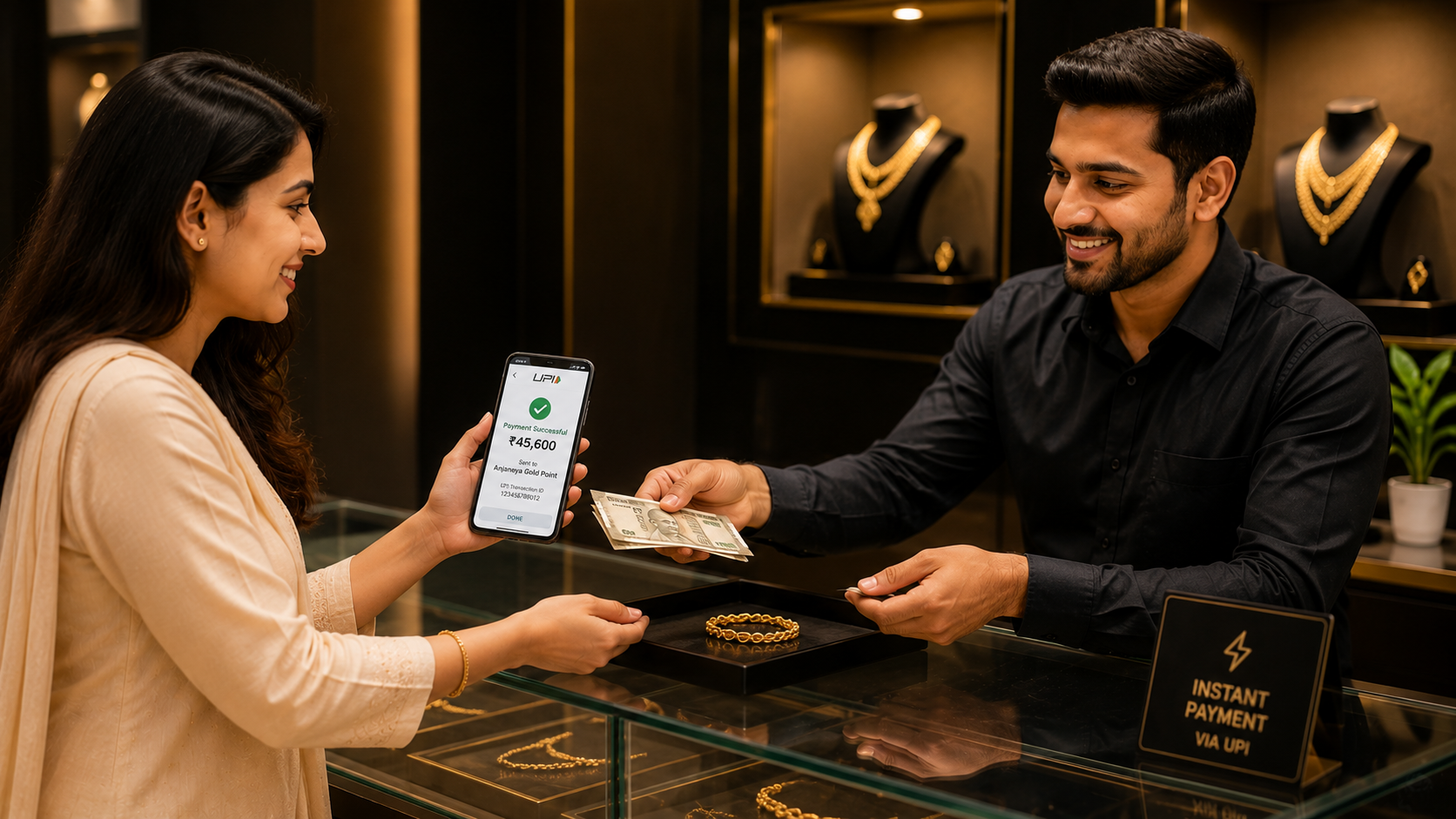 Immediate Cash/UPI Counter